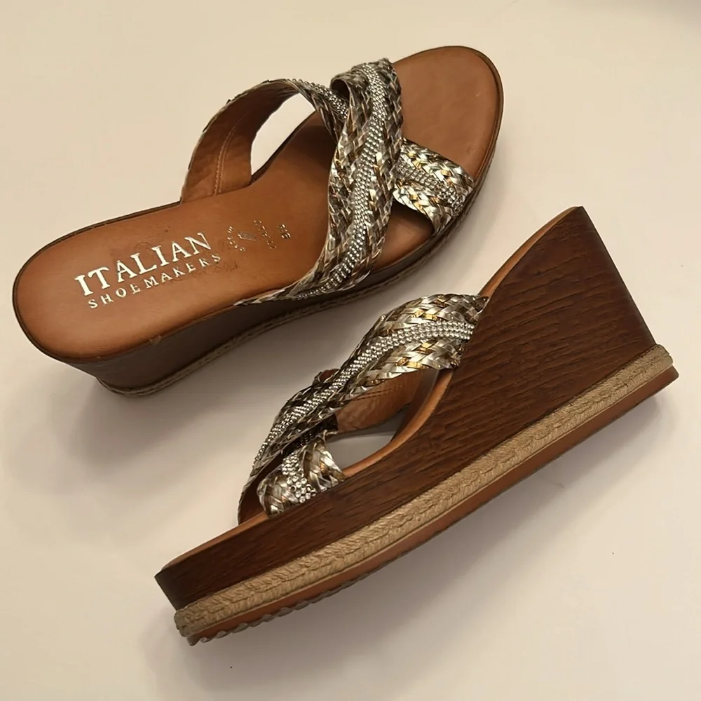 Italian Shoemakers gorgeous strappy slide heeled sandals - Picture 14 of 14